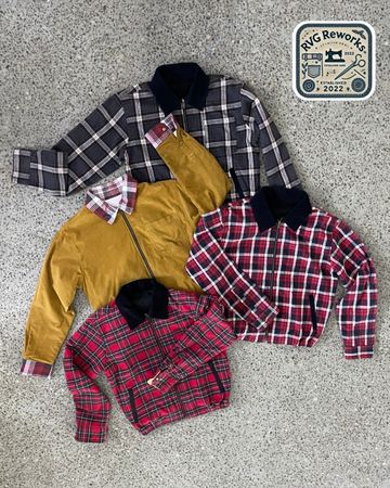 Upcycled Plaid Zip Shacket