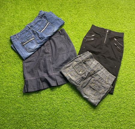 mid fashion denim skirts