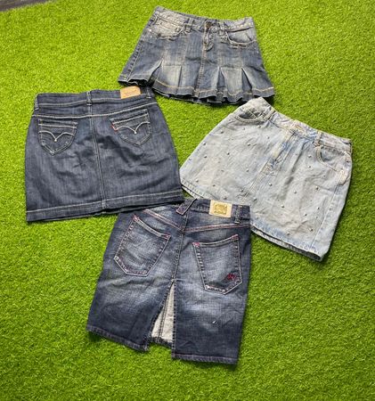 y2k denim skirts