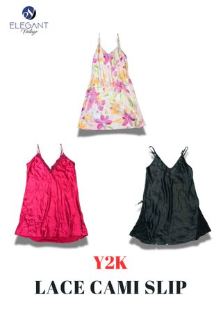 Y2K Lace Cami Slip Tops - EV2236