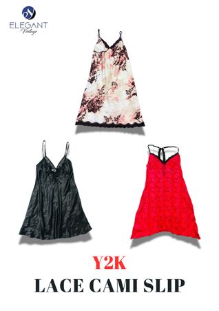 Y2K Lace Cami Slip Tops - EV2238
