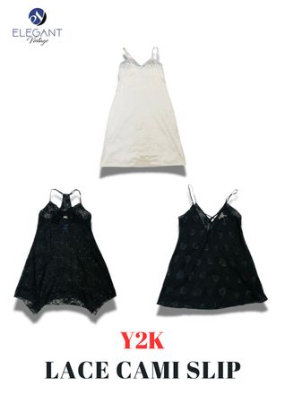Y2K Lace Cami Slip Tops - EV2241