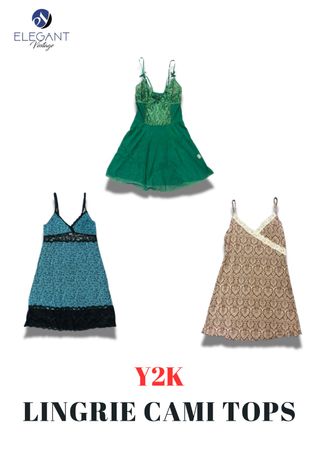 Y2K Lingrie Cami Tops - EV2245