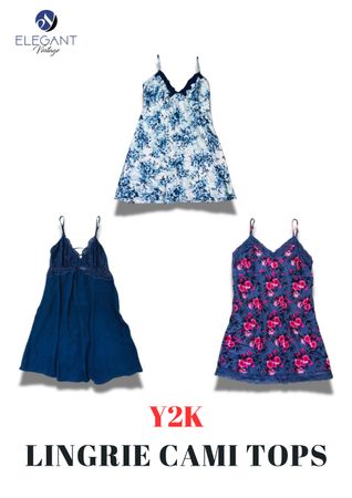 Y2K Lingrie Cami Tops - EV2246