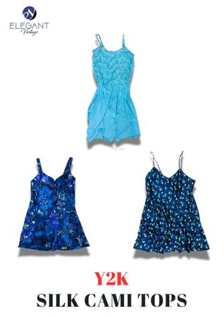 Y2K Silk Cami Tops - EV2263
