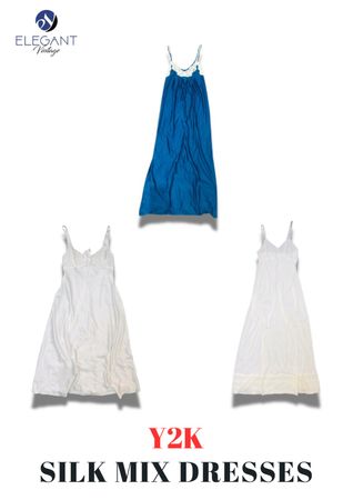 Y2K Silk Mix Dresses - EV2264
