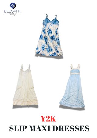 Y2K Slip Maxi Dresses - EV2269