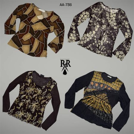 Y2K Earthy Tone Full Sleeve Tops (AA-736)