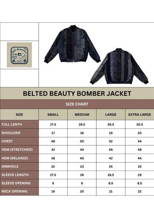 Upcycled Belt Panel Bomber Jacket