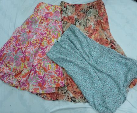 CR7145 Y2K Poly Skirts