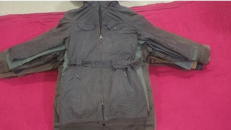 Cotton BarBour Wax jackets.