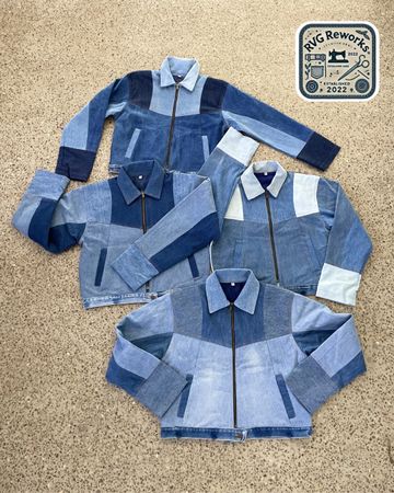 Upcycled Denim Crop Jacket