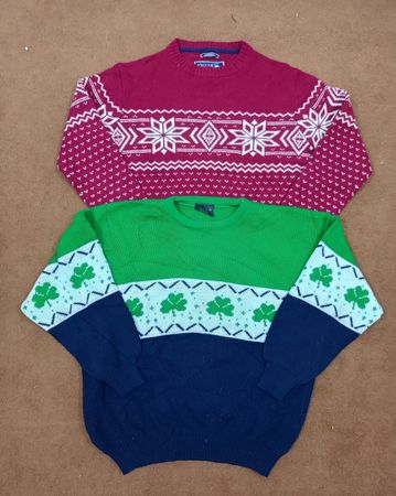 Coogi Style Pattern Pullover