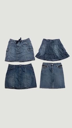 Y2k denim mini skirt