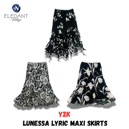 Y2K Lunessa Lyric Maxi Skirts - EV1013