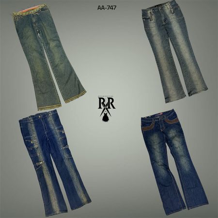 Y2K Unique Denim Jeans (AA-747)
