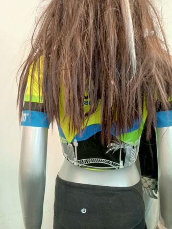 Upcycled Cycling Jersey Crop Tops - Y2K Sporty Cropped Jerseys