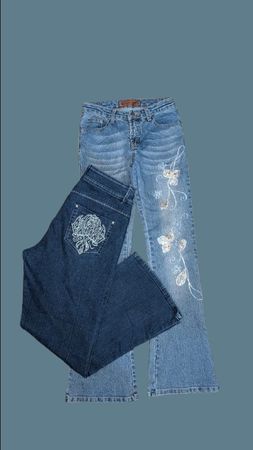 Y2K Flared Embellishments Jeans