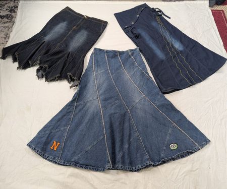 Y2K Denim Maxi Skirts B#010 20-Pcs
