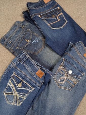 #280 Calças Flare Bordadas e Decoradas Y2k Femininas