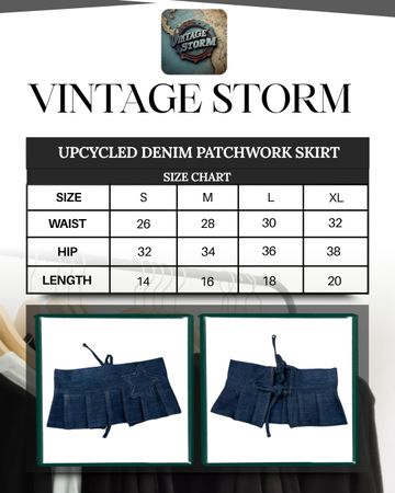 Upcycled Denim Patchwork Skirt