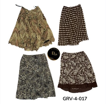 Y2K Vintage Poly Skirt – Cute, Soft, & Trendy Fashion (GRV-4-017)