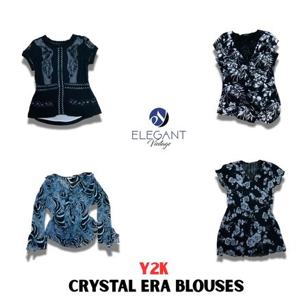Y2K Crystal ERA Blouses - EV1070