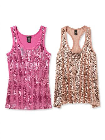 (FV-1064) Party Girl Sequin Top Bundle | Y2K Sparkly Night Out Fits