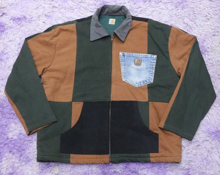 CR1437 Upcycled Earth Block Patchwork Jacket