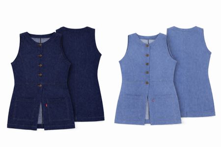 CR1439 Upcycled Denim Utility Vest