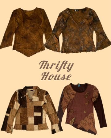 Brown Tone Baddie Y2k Tops(TH/318)