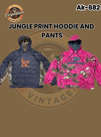 Jungle Print Sweatshirt and Pants Ak-682