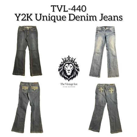 Y2K Unique Denim Jeans (TVL-440)