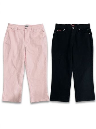 (FV-1044) Y2K Summer Solid Color Capri jeans