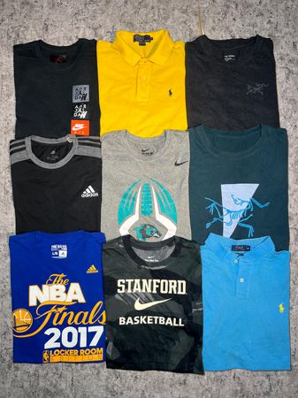 Mix branded T-shirts Arc'teryx, polo RL, Nike, adidas