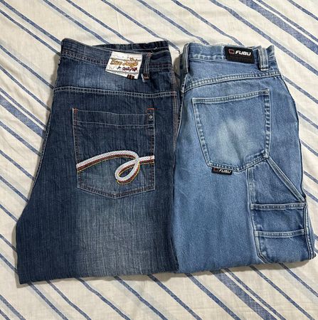 Hip-Hop-Jeans und Hip-Hop-Shorts