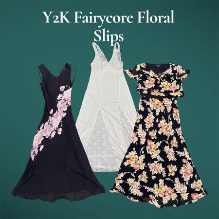 Y2K Fairycore Floral Slips - (03/04)