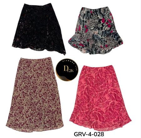 Y2K Vintage Poly Skirt – Trendy Retro Aesthetic (GRV-4-028)