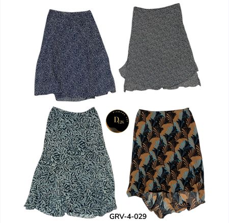 Trendy Poly Skirt – Soft Fabric & Flowy Design (GRV-4-029)