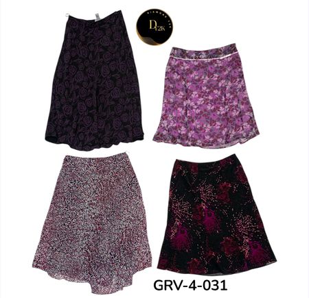Retro Poly Skirt – Lightweight & Easy to Style (GRV-4-030)
