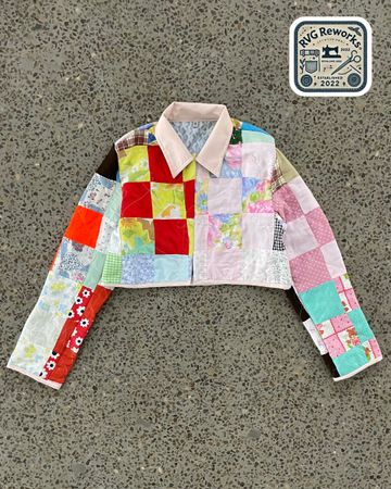 Upcycled Quilted Cropped Jacket