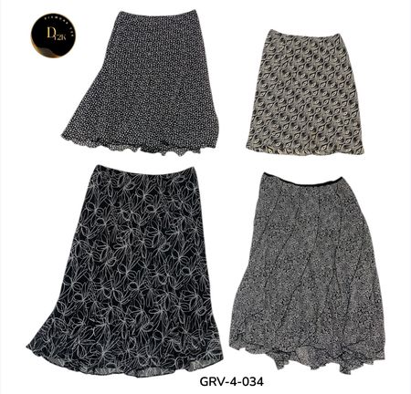 Retro Poly Skirt – Lightweight & Easy to Style (GRV-4-034)