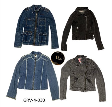 Y2K Vintage Denim Jacket – Retro Streetwear Aesthetic (GRV-4-038)