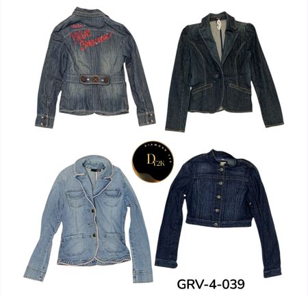 Y2K Blue Denim Jacket – Classic Retro Street Style (GRV-4-039)