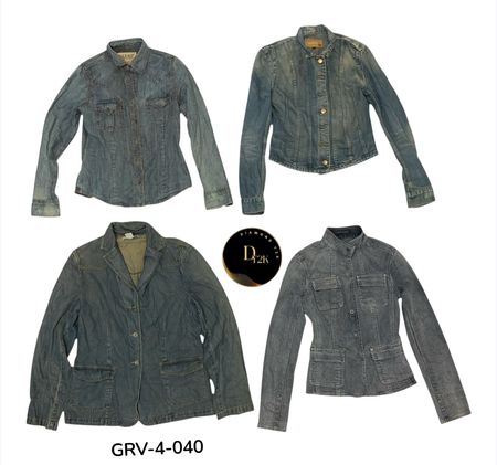 Y2K Blue Denim Jacket – Classic Retro Street Style (Grv-4-040)