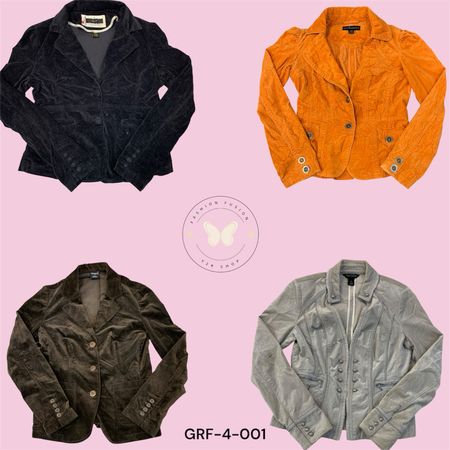 Casual Corduroy Jacket with Button Closure (GRF-4-001)