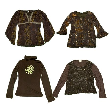 Y2K Earthy Tone Vibe Full Sleeve Tops RW-1743