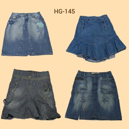 Y2K Hilton Era Midi Denim Skirts (HG-145)