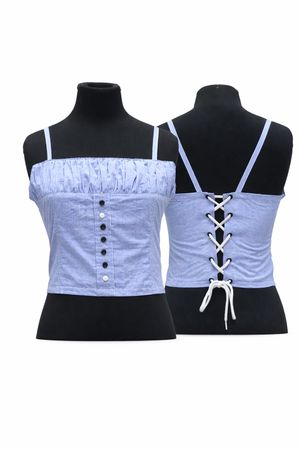 CR1446 Upcycled Corset Top