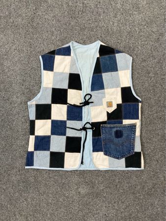 Upcycle Carhartt Denim Patchwork Vest